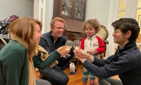 Rhaina Cohen and her husband live in a row house with another couple and their two children in Washington, D.C. Cohen says they wanted to share a home with people who they were excited to live with — and who they could depend on. From left to right: Cohen, her husband, her housemate's child and her housemate.